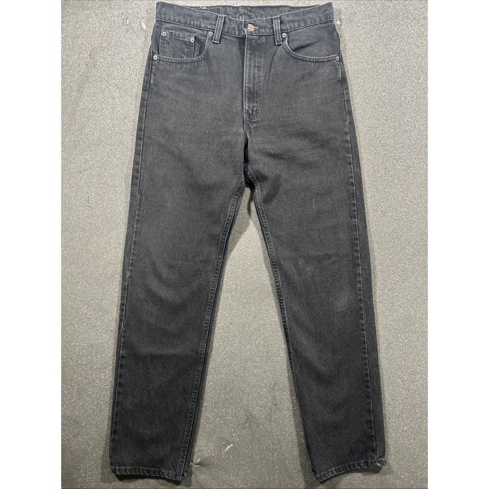 Vintage Levis Jeans Mens 34x32 (32x32) Black 505 Red Tab USA 1990s 1995 532 Code